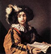 VIGNON, Claude The Young Singer  et oil painting reproduction